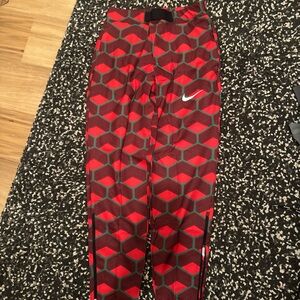 Nike Red and Green Patterned Pants
